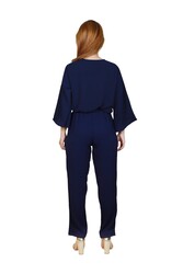 Elegant Comfortable 2-Piece Co-ord Set -Navy  - Medium