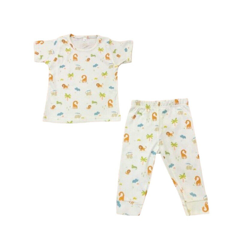 

Generic Dinosaur & Lion Print T-Shirt & Pyjama Set White Multi 24-36 mos