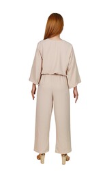 Elegant Comfortable 2-Piece Co-ord Set -Beige  - XLarge