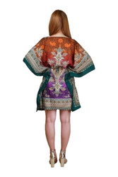 Veronica Printed Floral Kaftan- Multi- Freesize