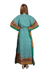 Veronica Long Kaftan Dress- Green- Freesize