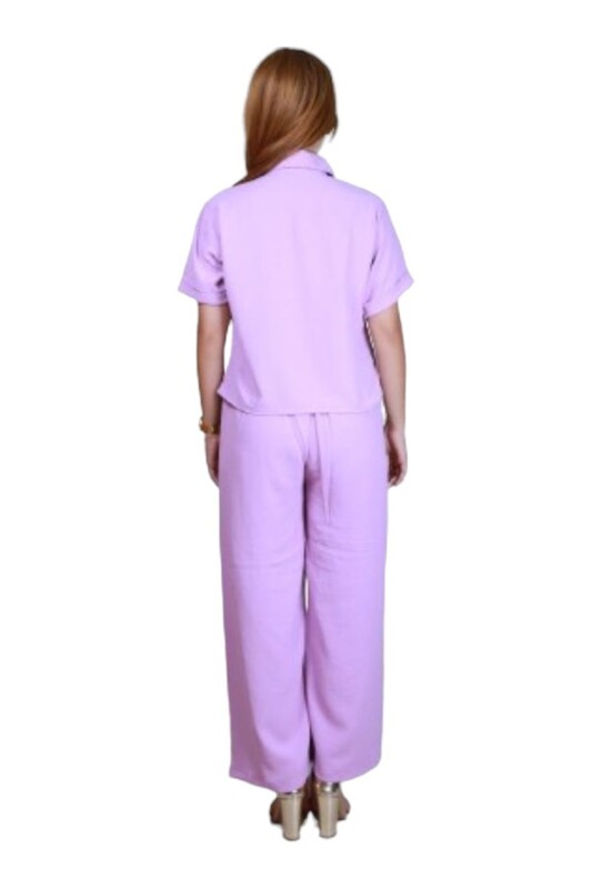 Elegant Comfortable 2-Piece Co-ord Set -Purple  - XLarge