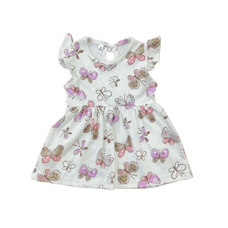 

Generic Veronica Butterfly Print Ruffle Sleeve Dress White 12 - 18 mos