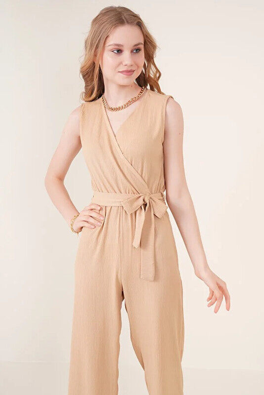 

Bigdart Knitted Overalls - Beige, M