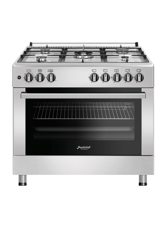 

Baeckerhaft 90cm Free Standing Cooking Range With 01 Woks, German Technology, Original Sabaf Italian Burner, BFG95SCSS, Silver