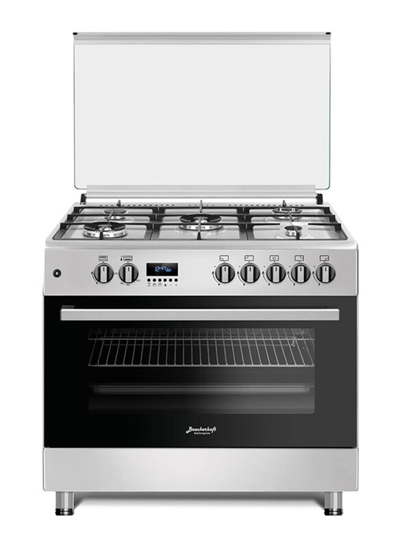 

Baeckerhaft 90cm Free Standing Cooking Range With 03 Woks, Digital Function German Technology, Original Sabaf Italian Burner, BFG96SCSS, Silver