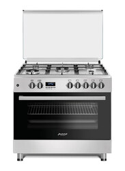 Baeckerhaft 90cm Free Standing Cooking Range With 03 Woks, Digital Function German Technology, Original Sabaf Italian Burner, BFG96SCSS, Silver