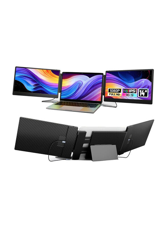 

V2COM 14 Inch Portable IPS FHD Laptop Screen Extender Monitor, Black