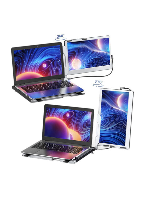 

V2COM F1 14 Inch FHD Dual Laptop Screen Extender, Silver