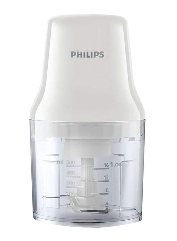 

Philips 0.7L Daily Collection Chopper, International Version, 450W, HR1393/01, White