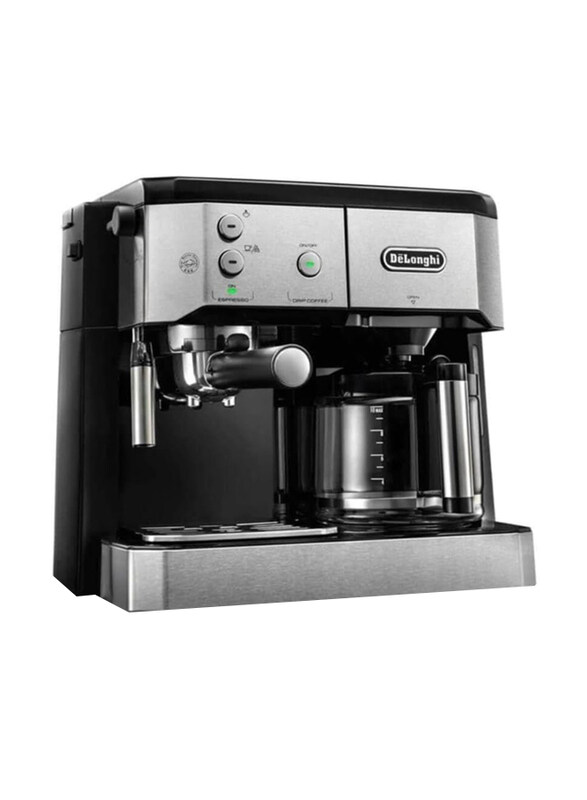 

Delonghi Dual Function Coffee Machine Espresso And Drip Coffee, Bco421.S, Silver