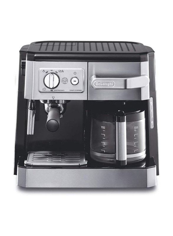 Delonghi Combi Espresso & Filter Coffee Machine, BCO420, Silver