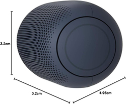 LG Xboom Go PL2 Potable Bluetooth Wireless Speaker with Meridian Technology, Dark Grey