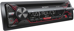 Sony Slot In LCD MP3 Display, CDX-G1200U, Black/Red