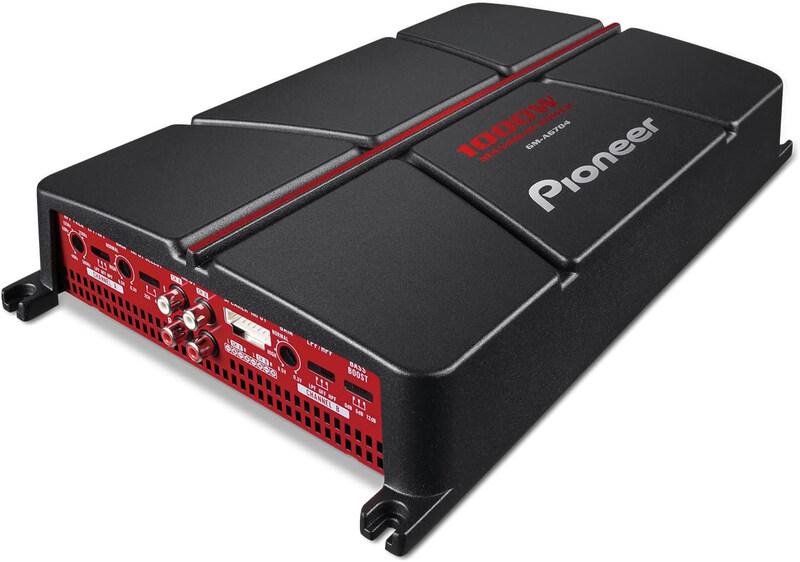 

Pioneer 4-Channel Bridgeable Amplifier with Bass Boost, Black/Red