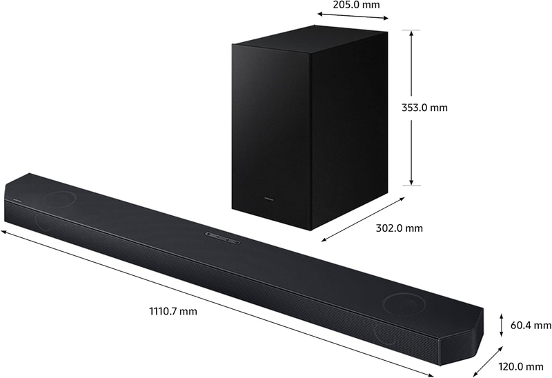 Samsung HW-Q700C/ZN 3.1.2 Channel Wireless Sound Bar with Dolby Atmos Q- Symphony, 2023 Model, UAE Version, Black