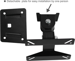 Sunnyfair Universal Rotating Swivel Tilting LCD Monitor TV Bracket Wall Mount for Samsung, Sony, LG, Sharp, Haier, Toshiba, Element, TCL, Westinghouse 14-24 Inch Plasma, LCD, LED, TV Monitors, Black