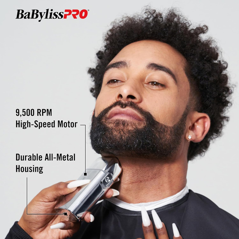 BaBylissPRO FoilFX02 Barberology BLACKFX Double Foil Shaver, FXFS2B, Black