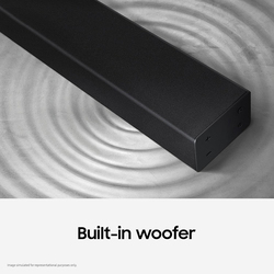 Samsung HW-T400/XU 2.0 Channel Sound Bar with Built-in Subwoofer, International Version, Black