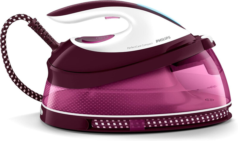 

Philips PerfectCare Compact Steam Generator Iron, 2400W, GC7842/46, Burgundy/White