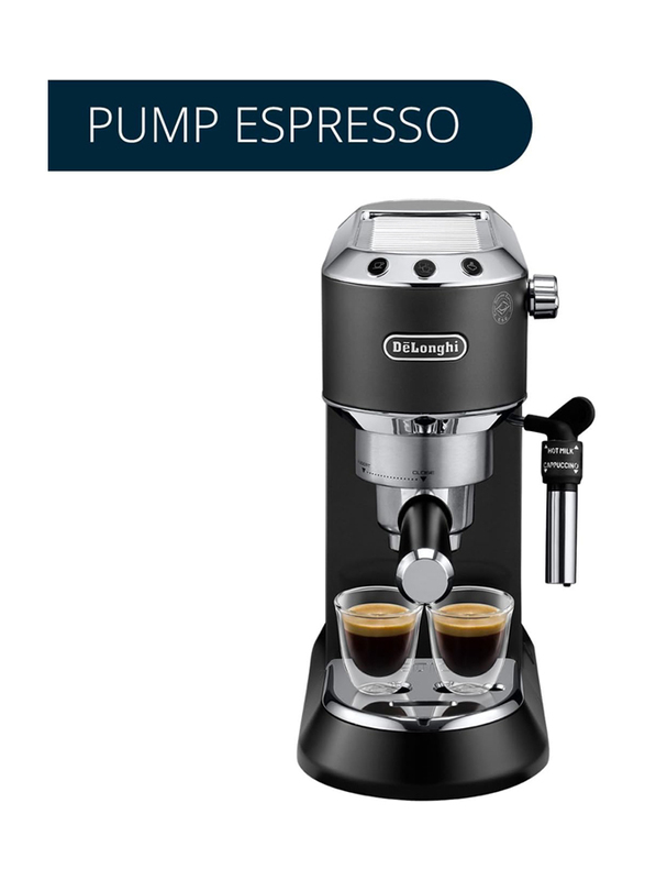 Delonghi Dedica Pump Espresso Cappuccino Manual Coffee Machine, Ec685.Bk, Black