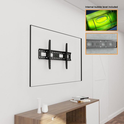 Ultra Slim Flat TV Wall Mount Bracket for Samsung QN82Q60RAFXZA Flat 82 Inch QLED 4K Q60 Series 2019, Black