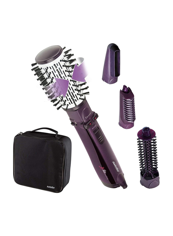 Babyliss Beliss Brushing Rotating Brush with 4 Attachments, 1000W, 2736SDE, Purple