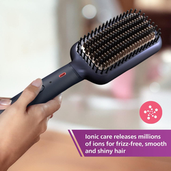 Philips 5000 Series Heated Straightening Brush (New), 50W, BHH885/10, Black