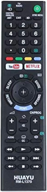 

Huayu Dragonfly Remote Controls for Sony TV, Rm-L1370, Black