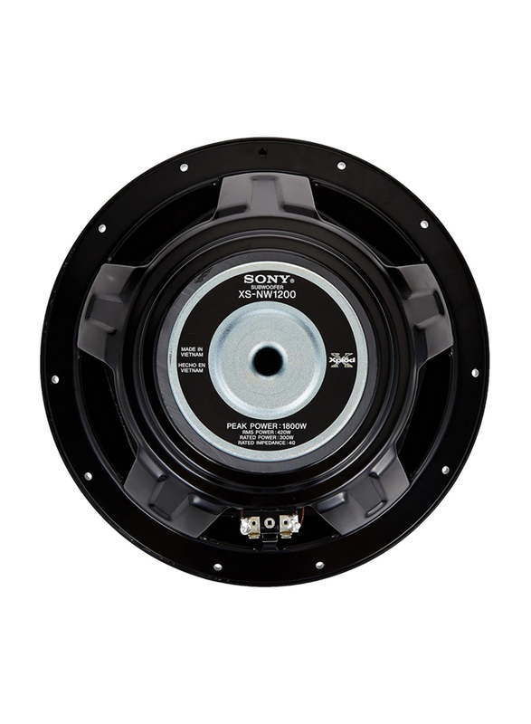 Sony Xplod XS-NW1200 1800 Watts 12" Single Coil Car Audio Sub-Woofer, Black