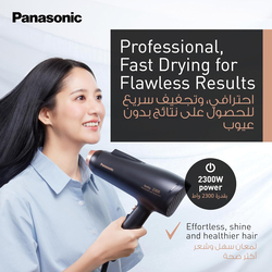 Panasonic Ionic Hair Dryer with Powerful Airflow, 2300W, EH-NE86-K685, Black/Rose Gold