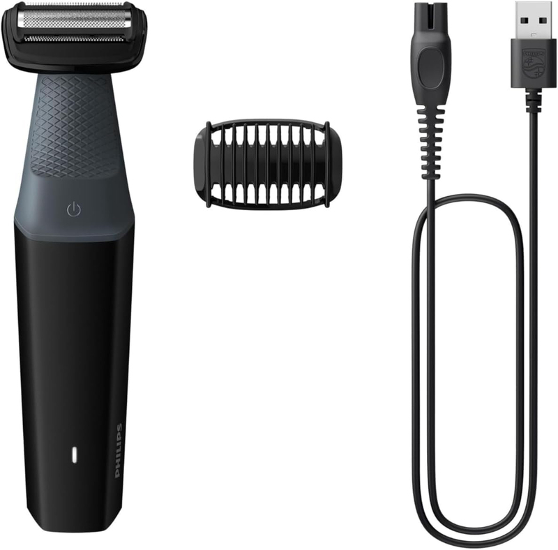 Philips 3000 Series Bodygroom Showerproof Groin and Body Trimmer, BG3017/01, Black