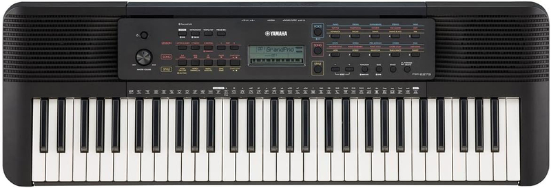 Yamaha PSRE273AD Keyboard with Power Adapter, 61 Keys, Black