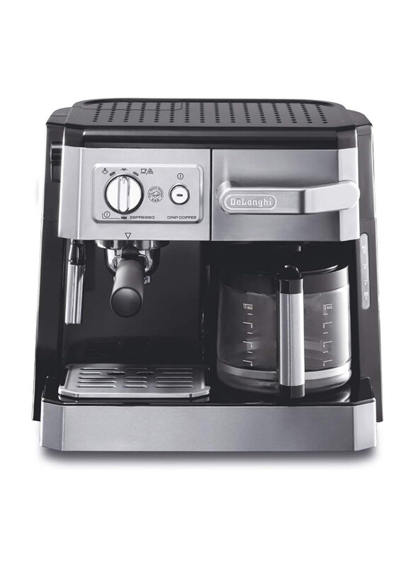 

Delonghi Pump Espresso & Drip Coffee Machin, 1450W, Bco420, Silver/Black