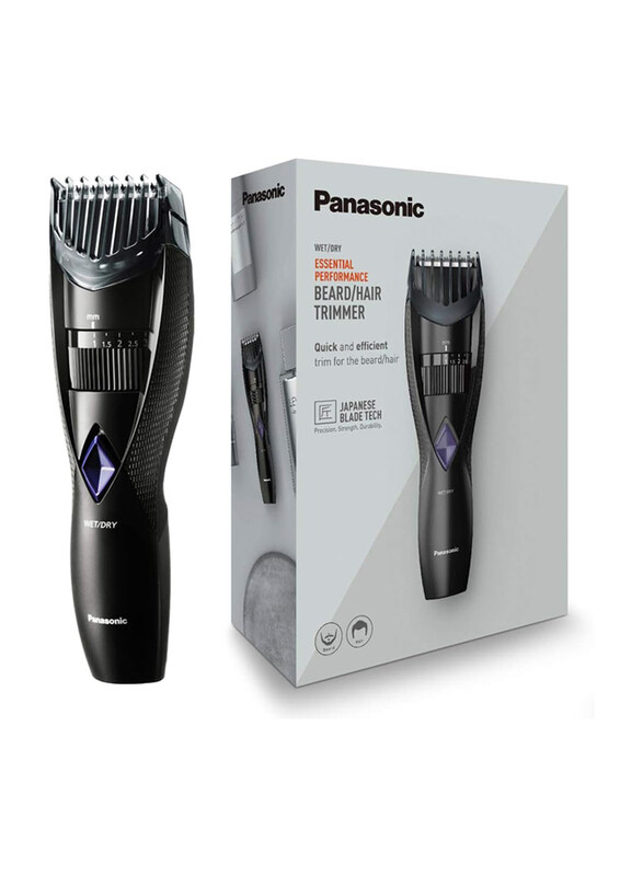 

Panasonic Wet & Dry Electric Beard Trimmer for Men with 20 Cutting Lengths, ER-GB37, Black