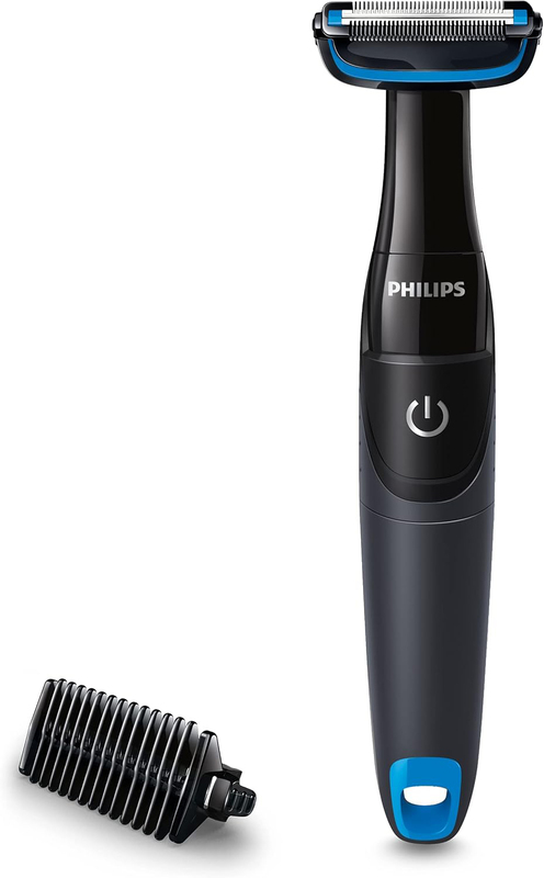 Philips 1000 Series Body Trimmer Body Groomer Bath Usable, BG1024/17, Black/Blue