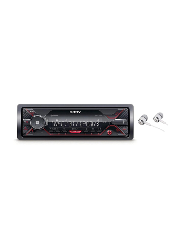 Sony DSX-A410BT Single Din AUX Digital Media Receiver Car Stereo with Earbuds, Black