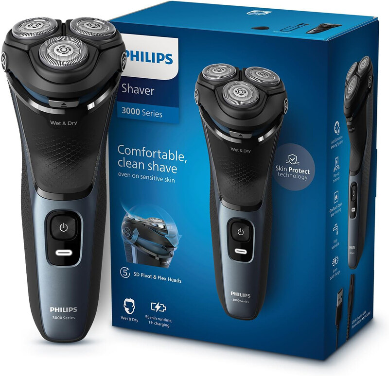 

Philips Series 3000 Wet and Dry Electric Shaver (New Model), S3144/03, Black