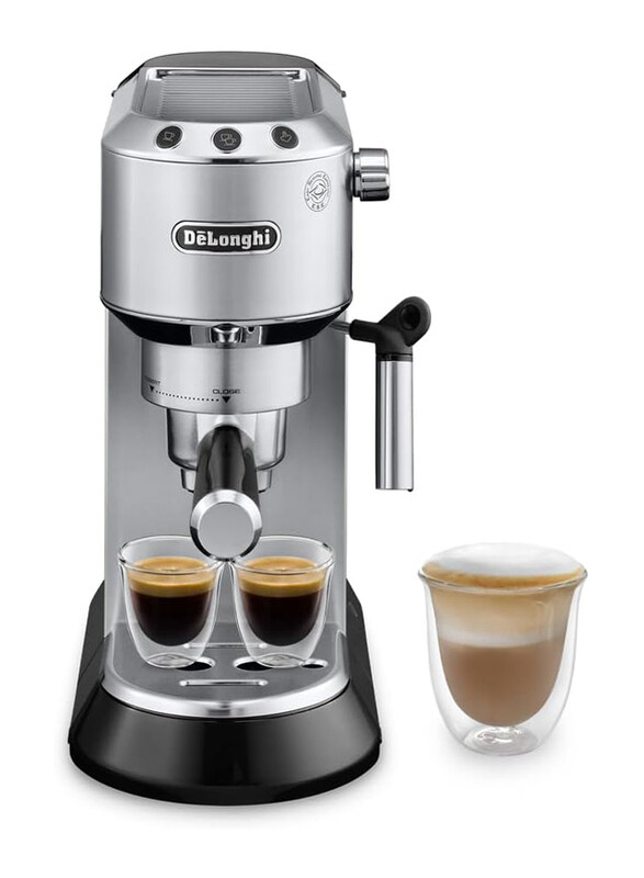 

De'Longhi 1.2L Dedica Style Pump Espresso Machine, 1100W, EC685.M, Silver