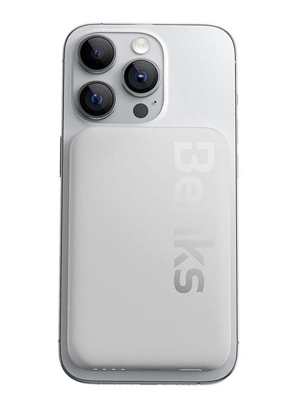 

Benks 6000mAh Magnetic Wireless Power Bank, White