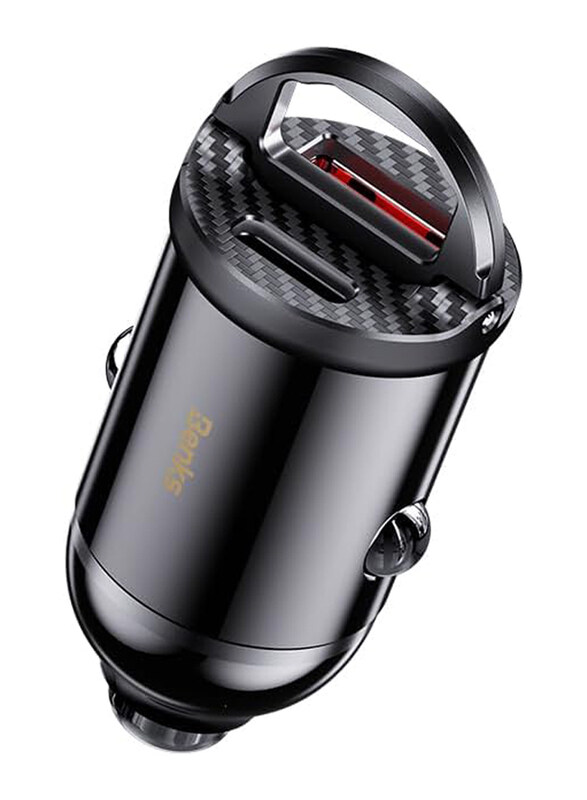 

Benks Dual Port Fast Car Charger, 30W, Black