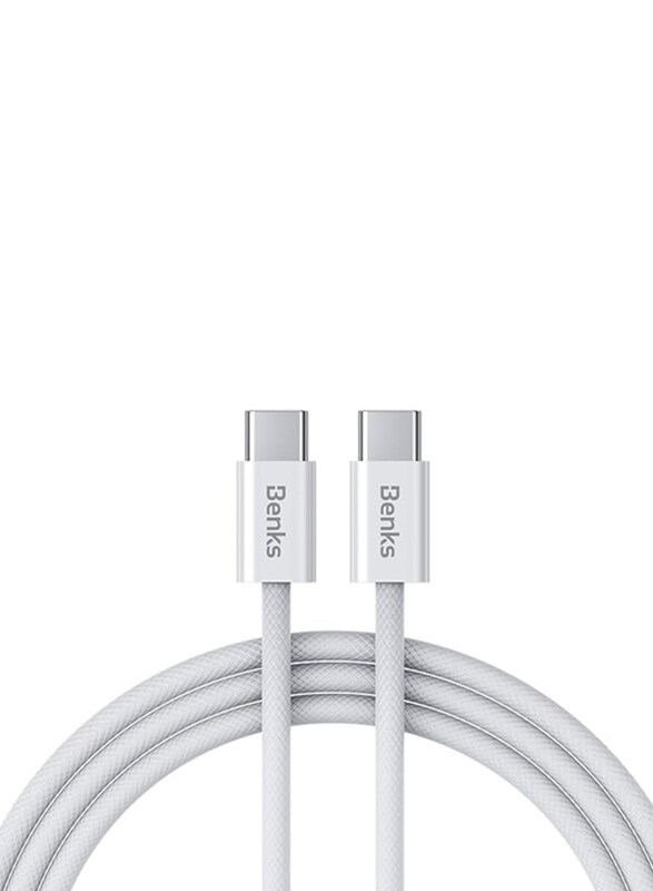 

Benks D47 1-Meter USB Type-C Cable, USB Type-C to USB Type-C, 100W, White