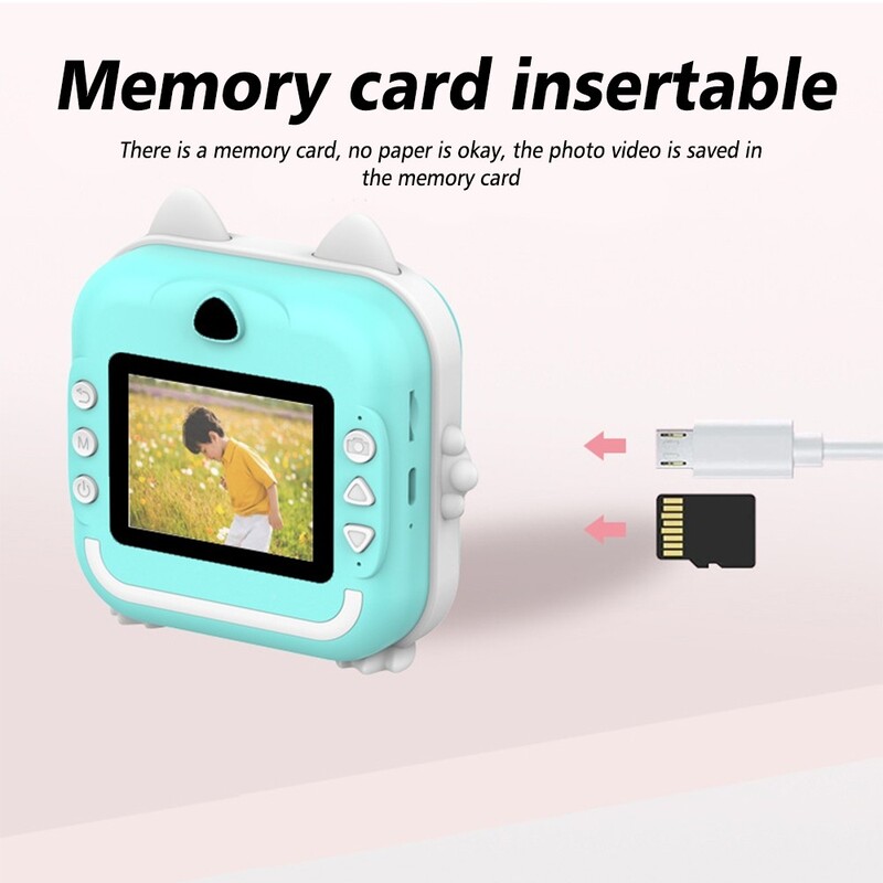 Kids Instant Print Camera 48MP - 1080P HD Video Camera, Phone Sync, Easy-to-Use for Kids,Digital Print Camera, Children's Camera , Gift for Kids, Photoprint Camera , Portable Camera, Toys , Kids Toy