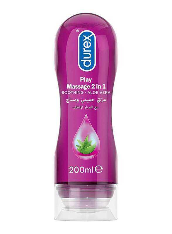 

Durex Play Massage 2-in-1 Soothing Aloe Vera Lubricant, Purple, 200ml