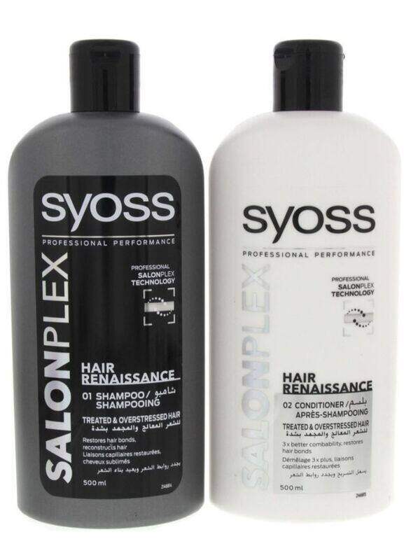 

Syoss Salon Plex Shampoo and Conditioner Set, 2 Pieces, 500ml