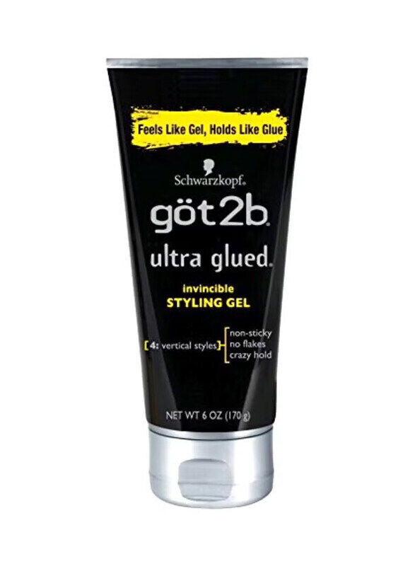 

Got2b Ultra Glued Invincible Styling Hair Gel for All Hair Types, 2 x 6Oz