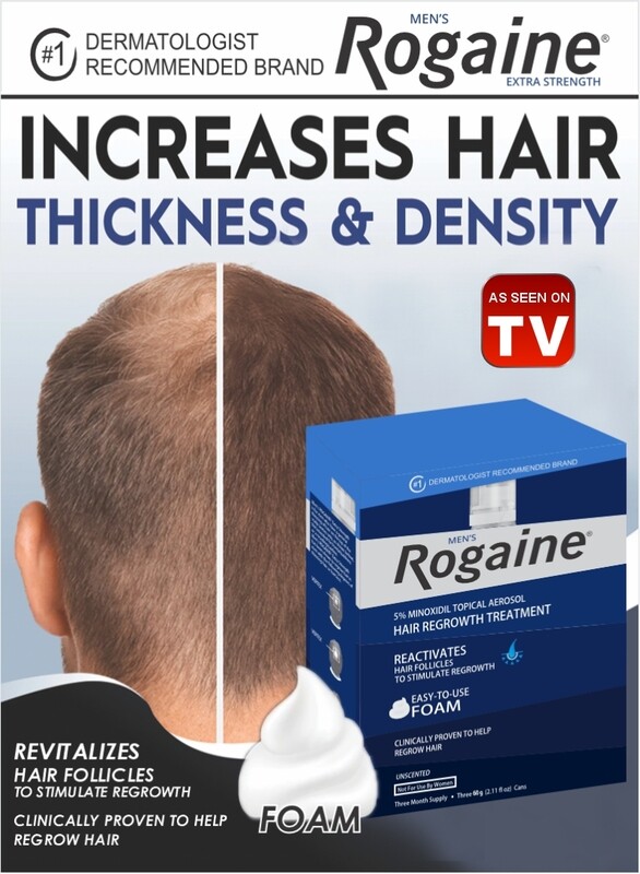 

As Seen On Tv Rogaine White 5% Minoxidil Foam Hair Loss Treatment 3 Months