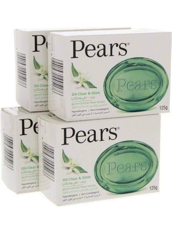 

Pears Oil Clear And Glow Soap Green, 4 x 125g