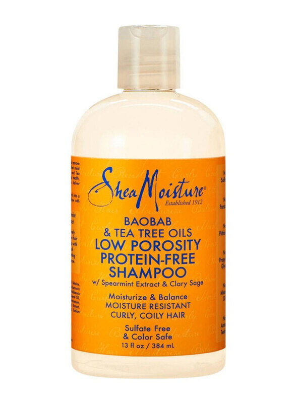 

Shea Moisture Baobab & Tea Tree Oils Low Porosity Protein-Free Shampoo for Curly Hair, 384ml