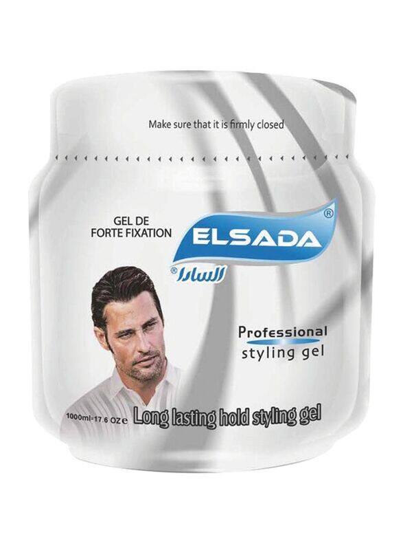 

Elsada Professional Styling Gel for All Hair Types, 1000ml, Grey